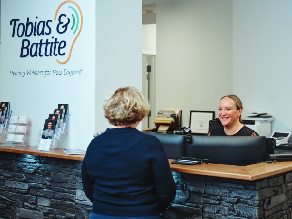 Front Office talking to patient