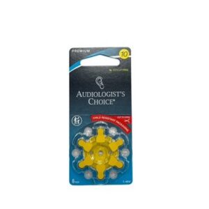 Audiologist's Choice® Labeled Rayovac ZM Batteries, size 10 (10 cards of 6 batteries)