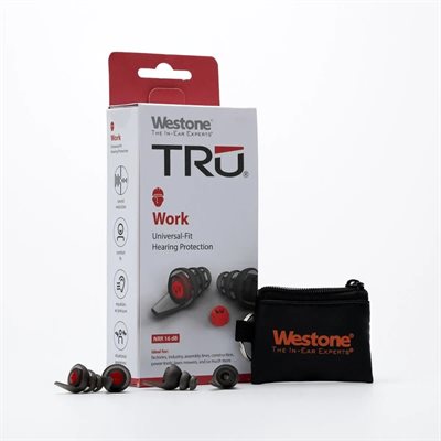 Westone TRU Work Earplugs - NRR 16, Red Filter