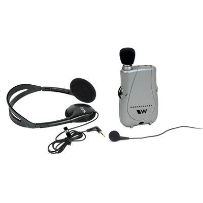 Williams Sound Pocketalker Ultra DUO with Standard Headphone + Single Mini Earbud